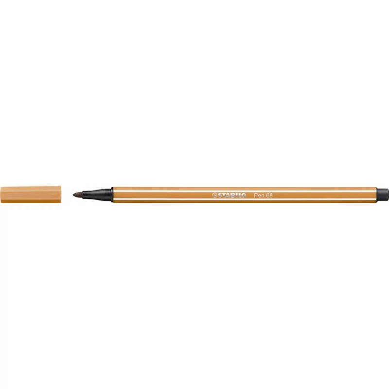 Filctoll, 1 mm, STABILO "Pen 68", sötétokker
