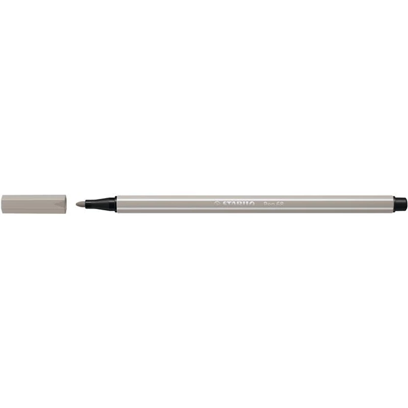 Filctoll, 1 mm, STABILO "Pen 68", melegszürke
