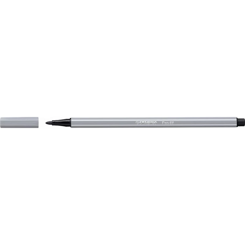 Filctoll, 1 mm, STABILO "Pen 68", közép szürke