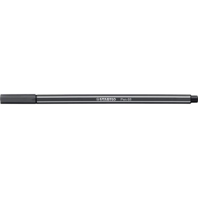 Filctoll, 1 mm, STABILO "Pen 68", mély szürke