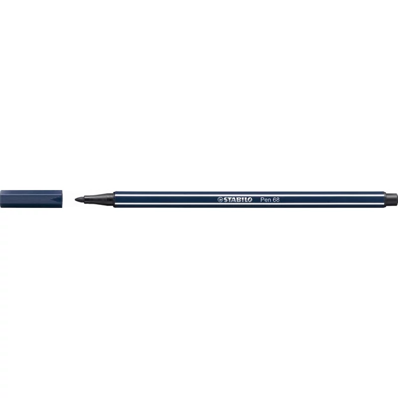 Filctoll, 1 mm, STABILO "Pen 68", éj szürke