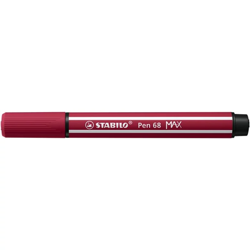 Filctoll, 1-5 mm, vágott hegy, STABILO "Pen 68 MAX", bordó