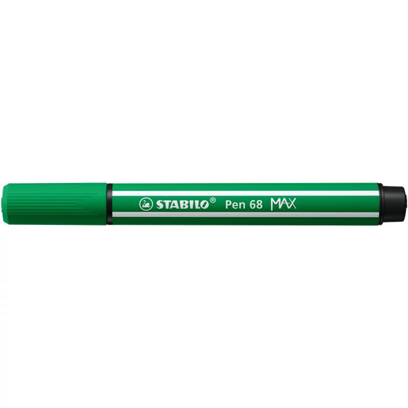 Filctoll, 1-5 mm, vágott hegy, STABILO "Pen 68 MAX", zöld