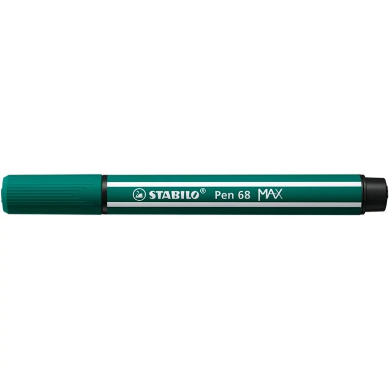 Filctoll, 1-5 mm, vágott hegy, STABILO "Pen 68 MAX", türkizzöld