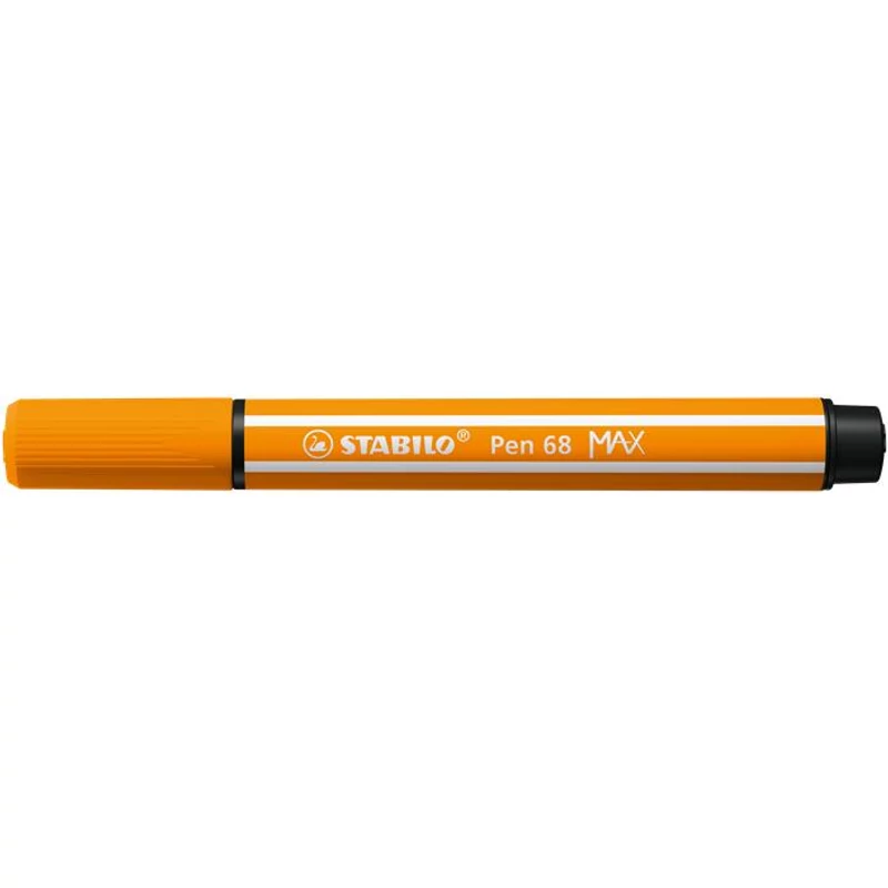 Filctoll, 1-5 mm, vágott hegy, STABILO "Pen 68 MAX", narancssárga