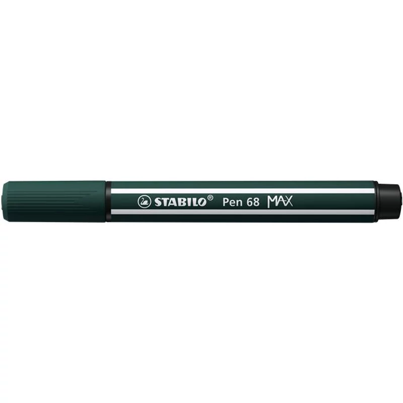 Filctoll, 1-5 mm, vágott hegy, STABILO "Pen 68 MAX", földzöld