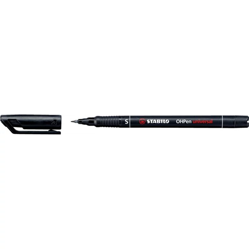 Alkoholos marker, 0,4 mm, STABILO „OHPen S”, fekete