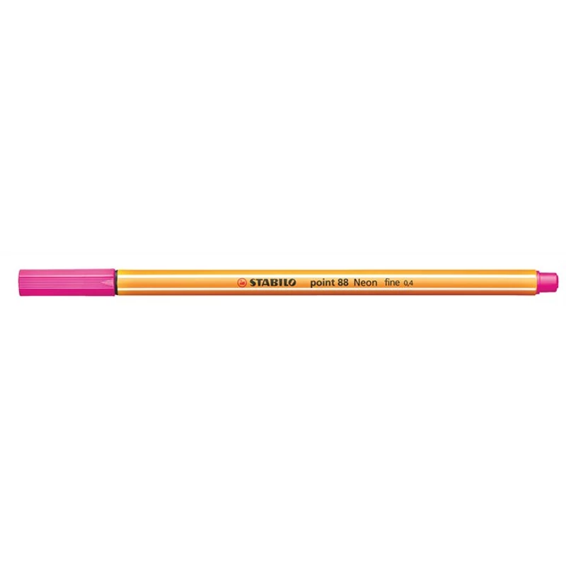 Tűfilc, 0,4 mm, STABILO "Point 88", neon rózsaszín