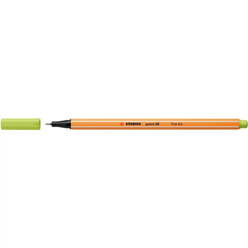Tűfilc, 0,4 mm, STABILO "Point 88", lime zöld