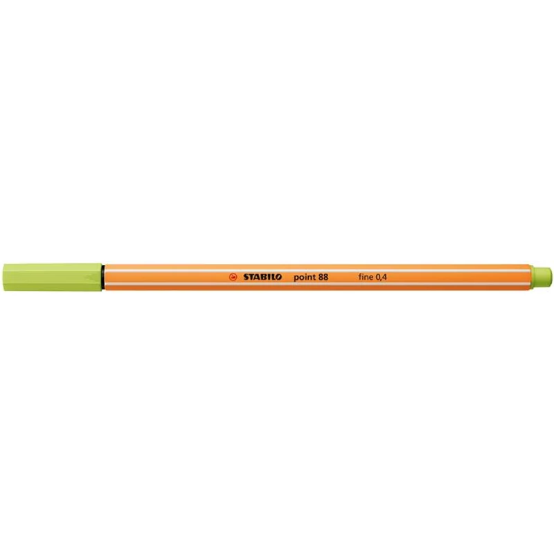 Tűfilc, 0,4 mm, STABILO "Point 88", lime zöld