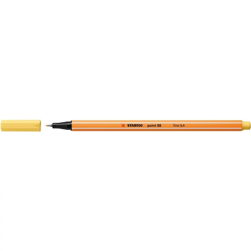 Tűfilc, 0,4 mm, STABILO "Point 88", világossárga