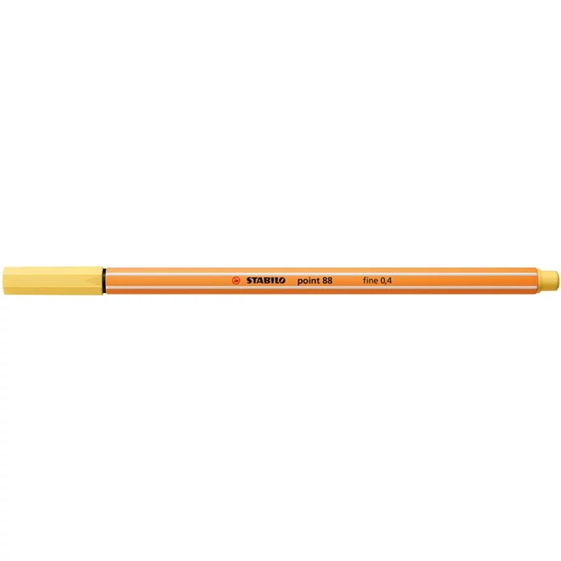 Tűfilc, 0,4 mm, STABILO "Point 88", világossárga