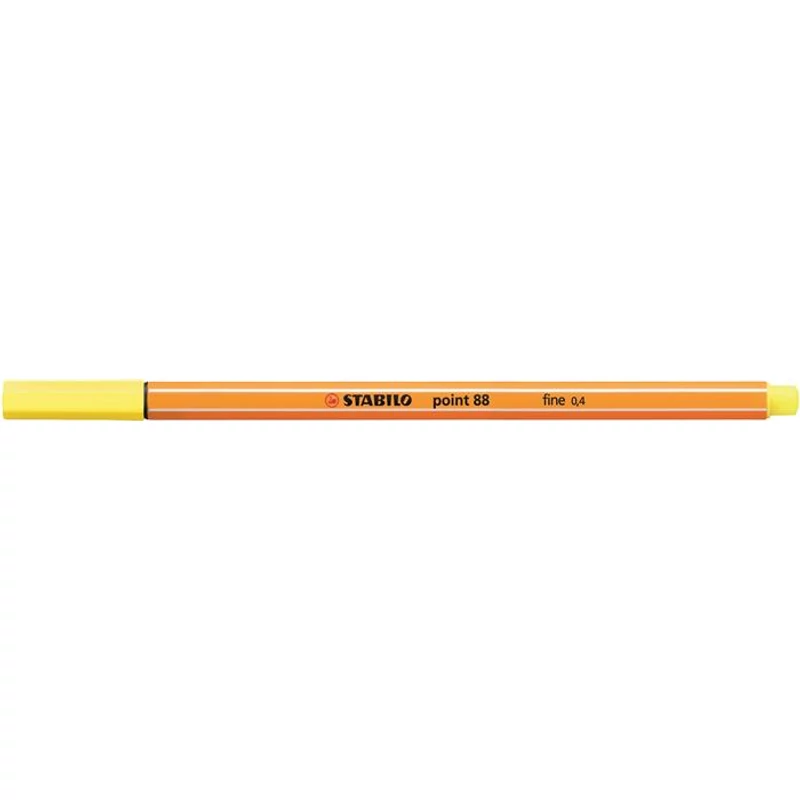 Tűfilc, 0,4 mm, STABILO "Point 88", citromsárga