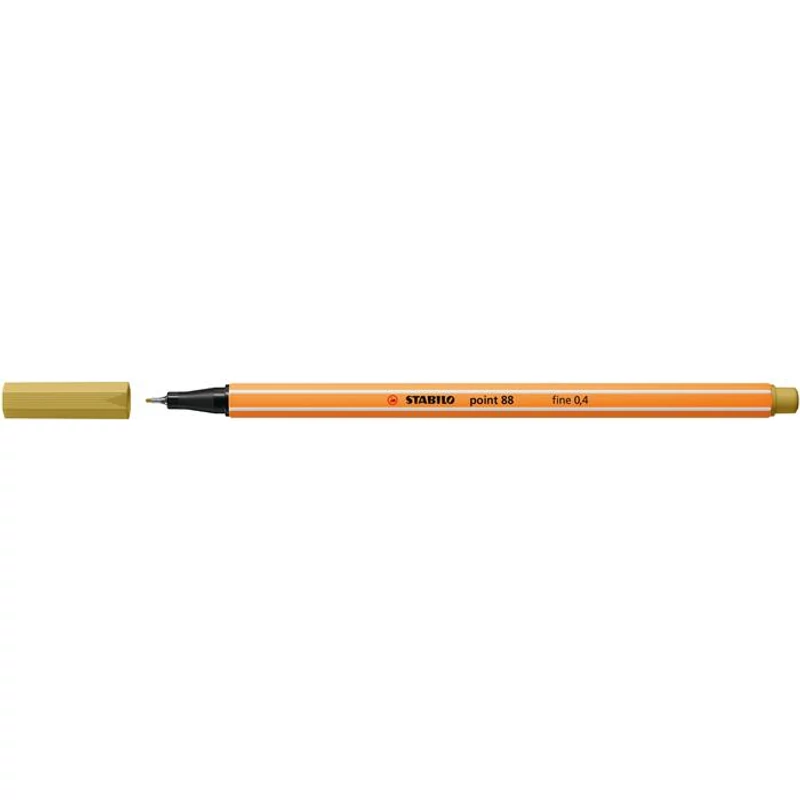 Tűfilc, 0,4 mm, STABILO "Point 88", khaki