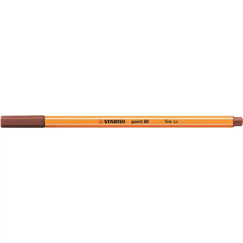 Tűfilc, 0,4 mm, STABILO "Point 88", vörösbarna
