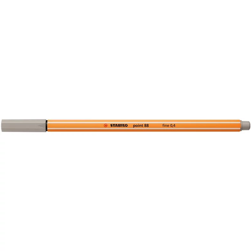 Tűfilc, 0,4 mm, STABILO "Point 88", melegszürke