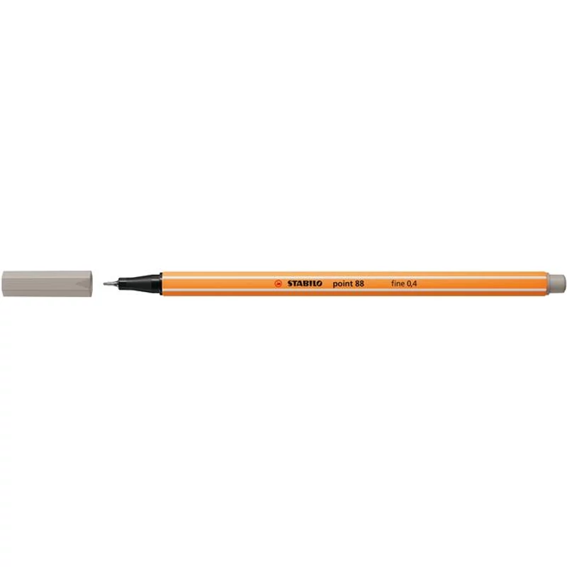 Tűfilc, 0,4 mm, STABILO "Point 88", melegszürke