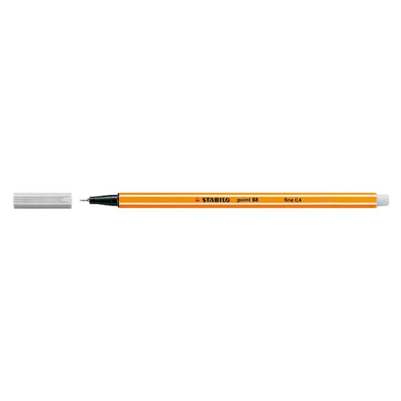 Tűfilc, 0,4 mm, STABILO "Point 88", világos szürke