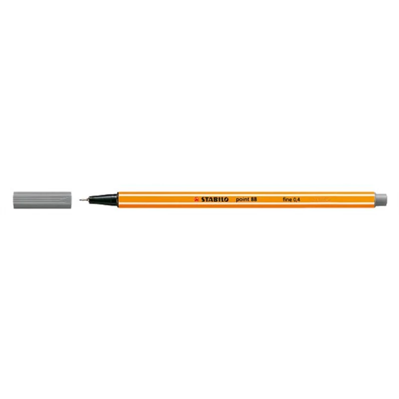 Tűfilc, 0,4 mm, STABILO "Point 88", szürke