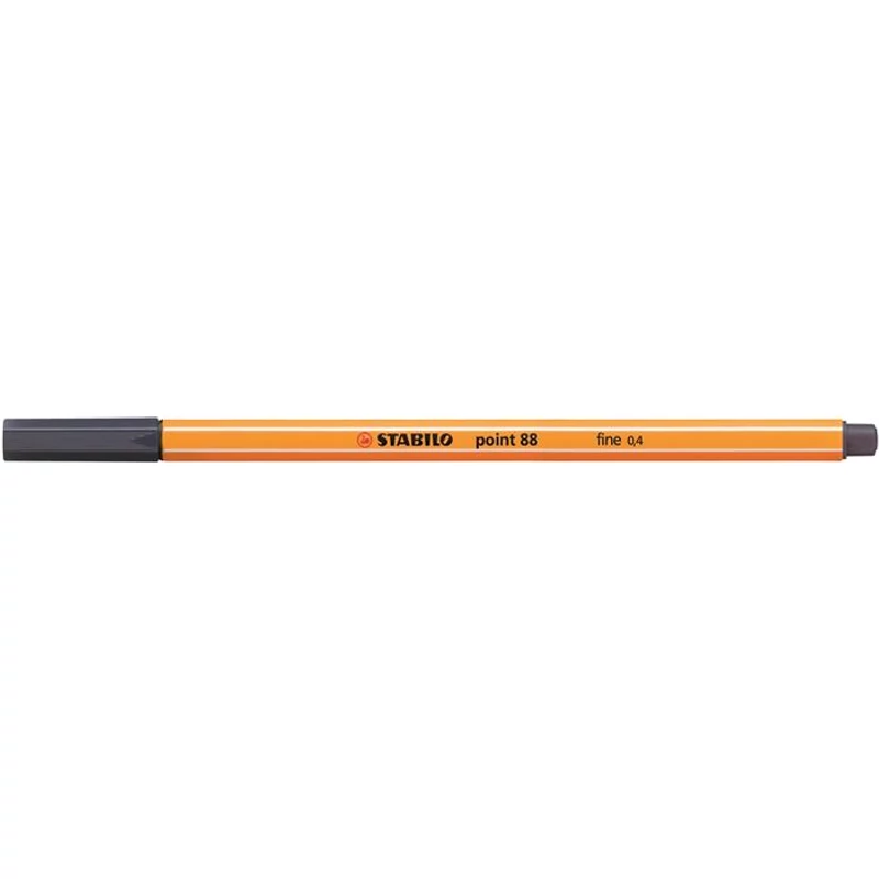 Tűfilc, 0,4 mm, STABILO "Point 88", payne-szürke