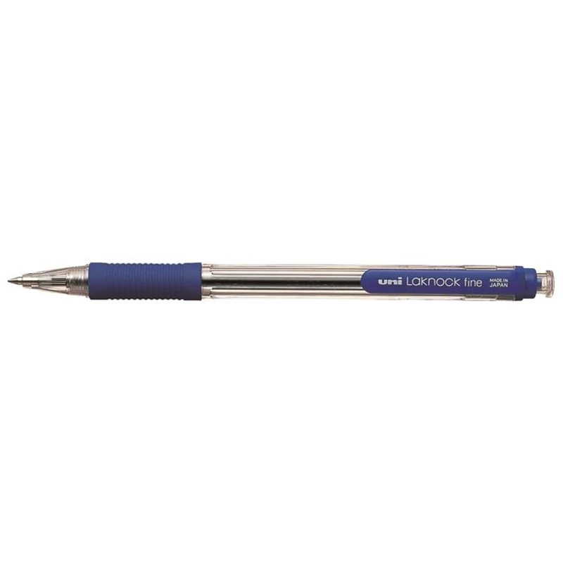 Golyóstoll, 0,4 mm, nyomógombos, UNI "SN-101 Laknock Fine", kék