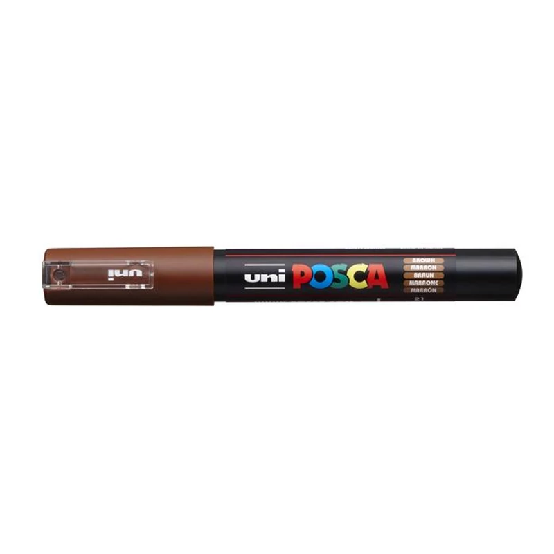 Dekormarker, 0,7-1,0 mm, UNI "Posca PC-1M", barna