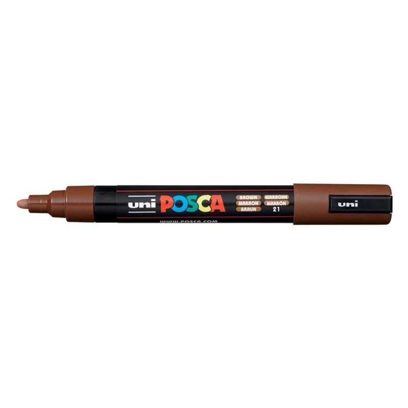 Dekormarker, 0,9-1,3 mm, UNI "Posca PC-3M", barna