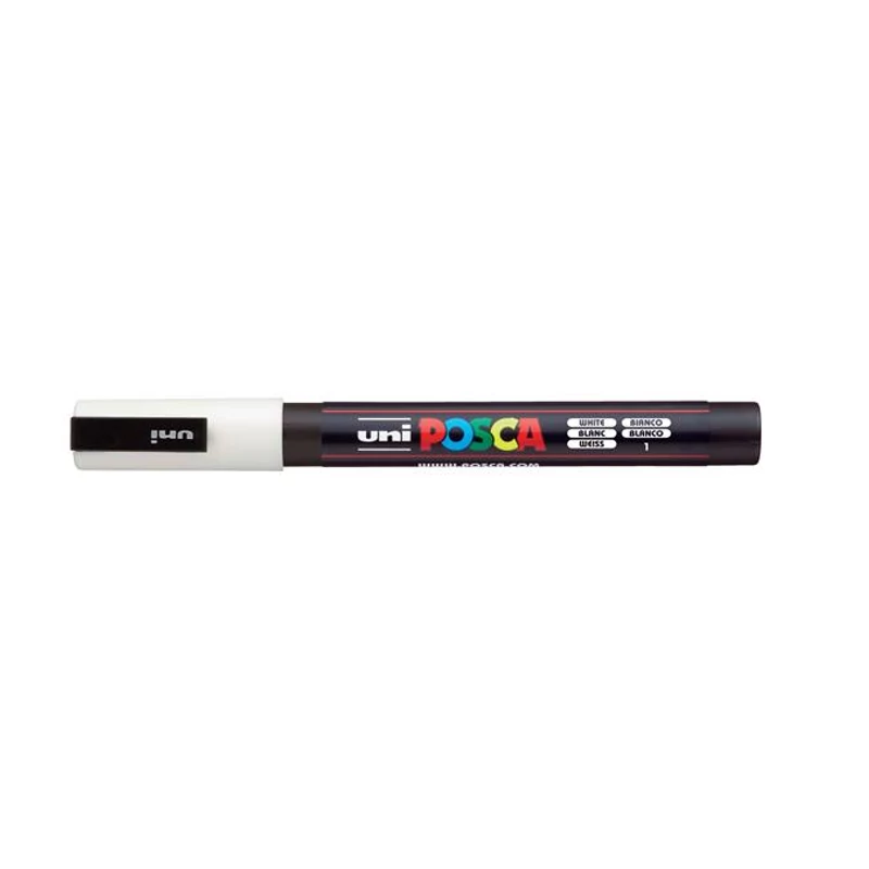 Dekormarker, 0,9-1,3 mm, UNI "Posca PC-3M", fehér