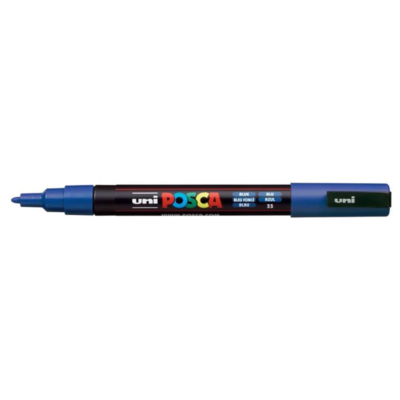 Dekormarker, 0,9-1,3 mm, UNI "Posca PC-3M", kék