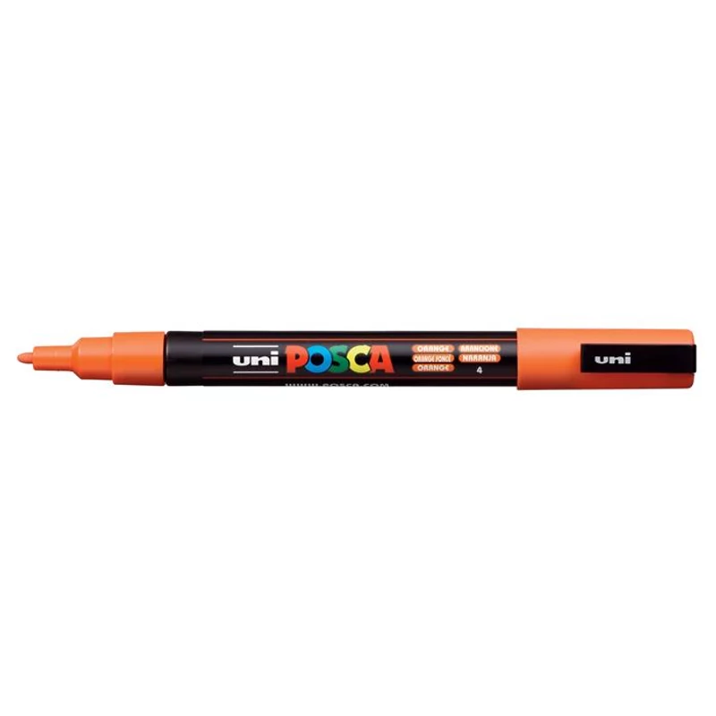Dekormarker, 0,9-1,3 mm, UNI "Posca PC-3M", narancssárga