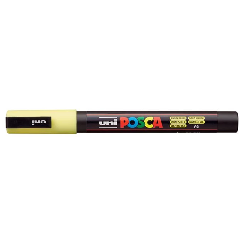 Dekormarker, 0,9-1,3 mm, UNI "Posca PC-3M", napsárga