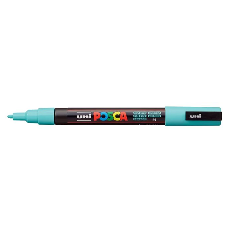 Dekormarker, 0,9-1,3 mm, UNI "Posca PC-3M", tengerzöld