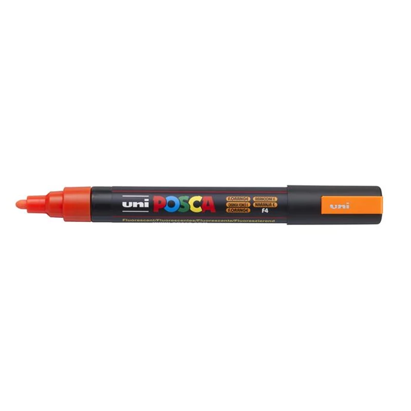 Dekormarker, 1,8-2,5 mm, UNI "Posca PC-5M", fluor narancs