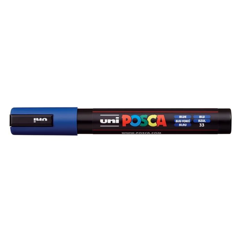 Dekormarker, 1,8-2,5 mm, UNI "Posca PC-5M", kék