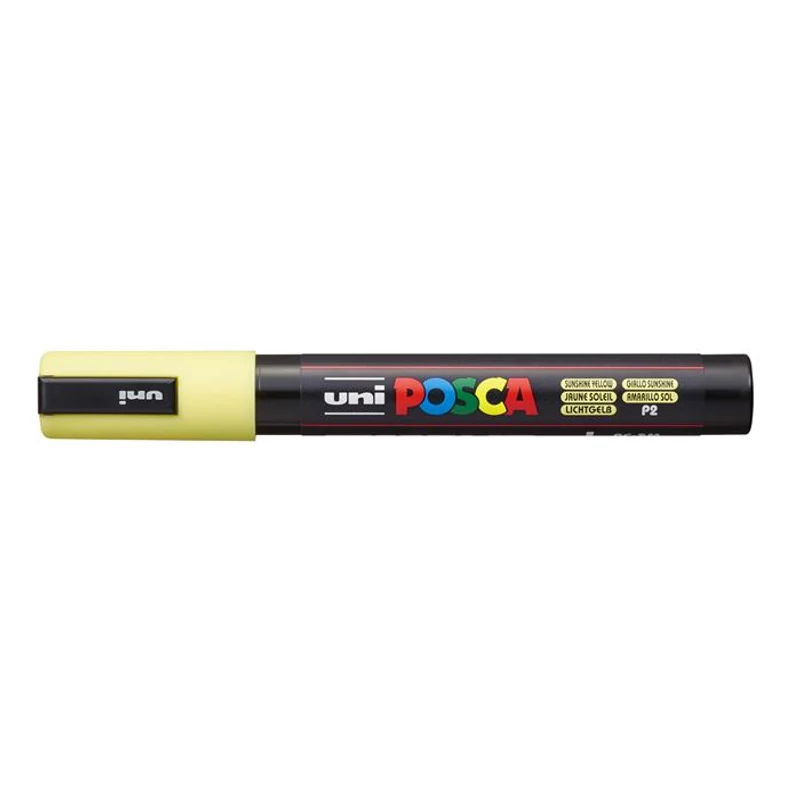 Dekormarker, 1,8-2,5 mm, UNI "Posca PC-5M", napsárga