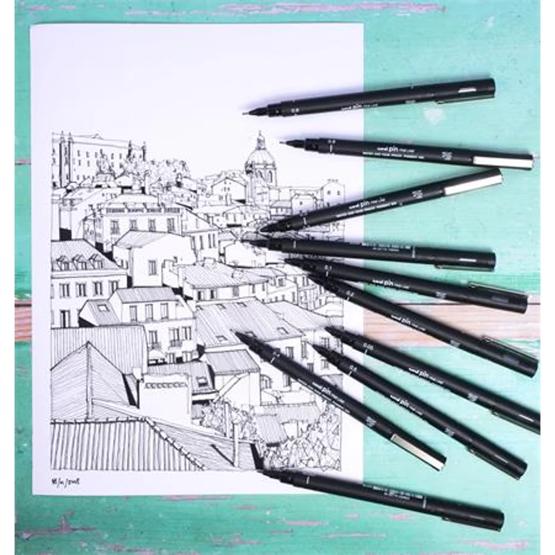 Rajzmarker, 1 mm, UNI PIN, fekete