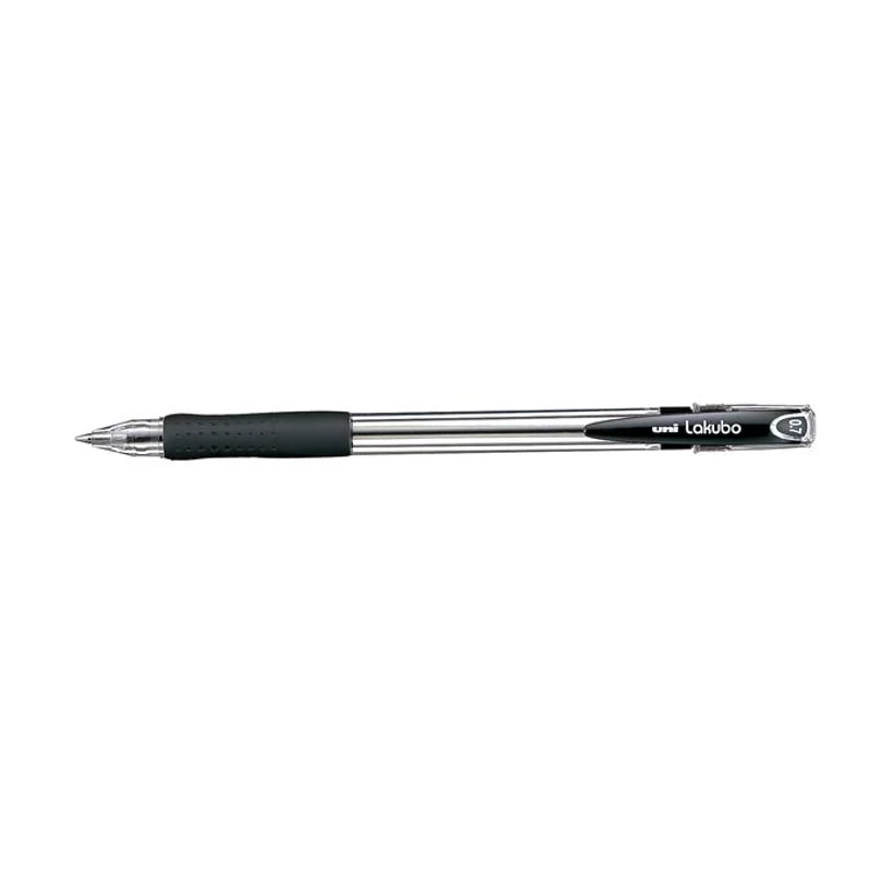Golyóstoll, 0,3 mm, kupakos, UNI "SG-100 Lakubo", fekete
