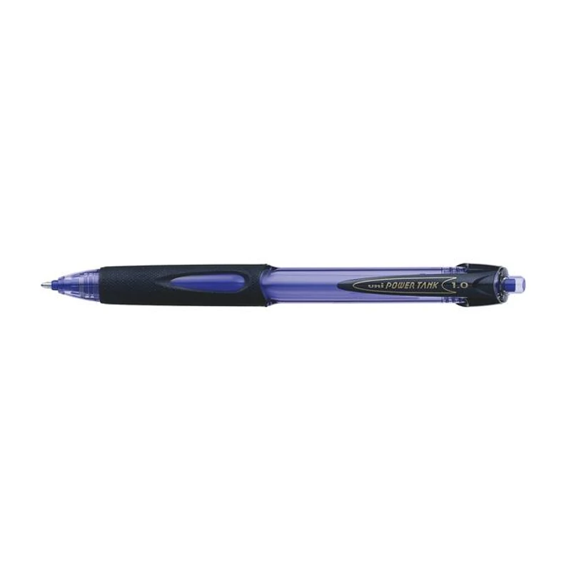 Golyóstoll, 0,4 mm, nyomógombos, UNI "SN-220 Powertank", kék