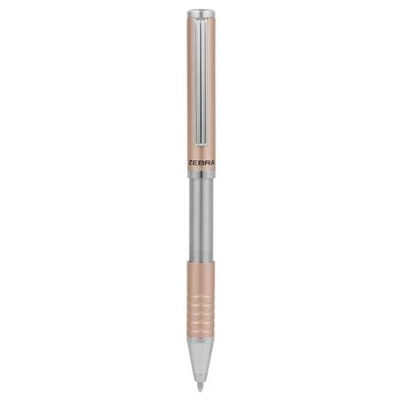 Golyóstoll, 0,24 mm, teleszkópos, rose gold színű tolltest, ZEBRA "SL-F1", kék,Golyóstoll, 0,24 mm, teleszkópos, rose gold színű tolltest, ZEBRA "SL-F1", kék