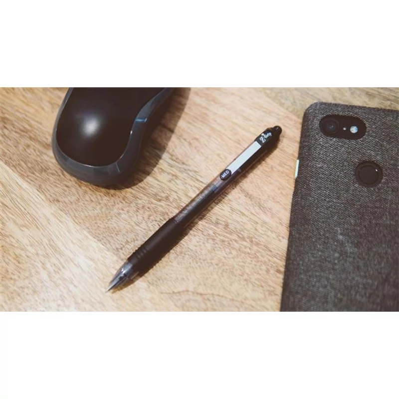 Golyóstoll, 0,27 mm, nyomógombos, ZEBRA "Z-Grip", fekete