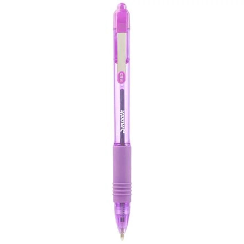 Golyóstoll, 0,27 mm, nyomógombos, ZEBRA "Z-Grip Smooth", lila