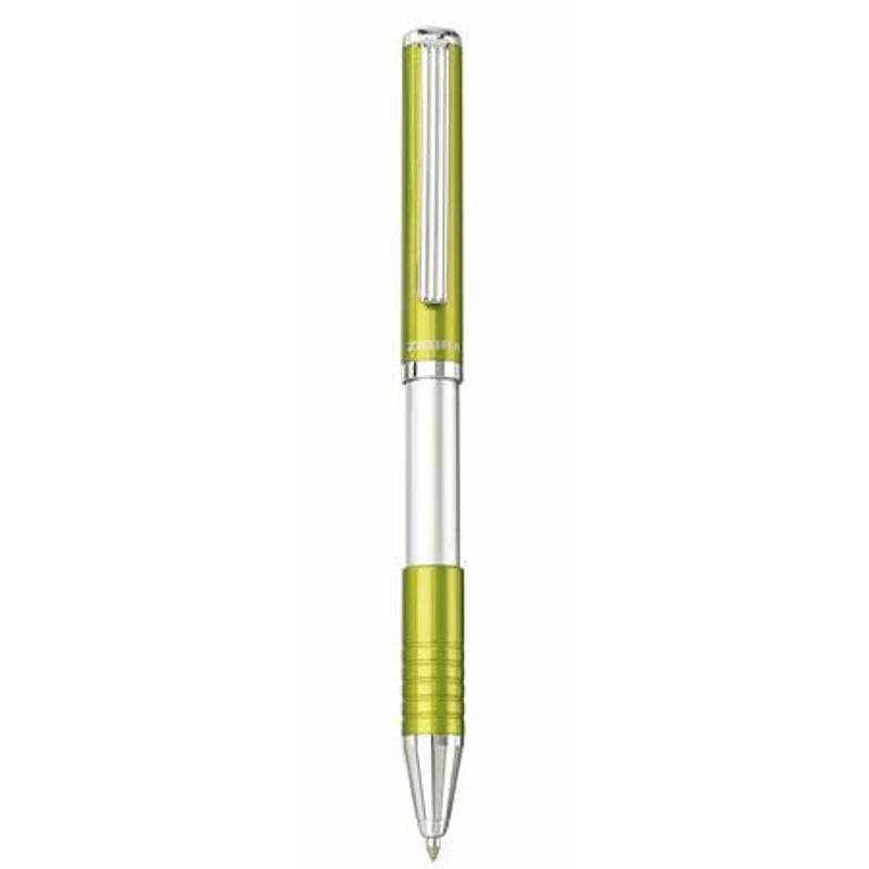 Golyóstoll, 0,24 mm, teleszkópos, tea zöld színű tolltest, ZEBRA "SL-F1", kék,Golyóstoll, 0,24 mm, teleszkópos, tea zöld színű tolltest, ZEBRA "SL-F1", kék