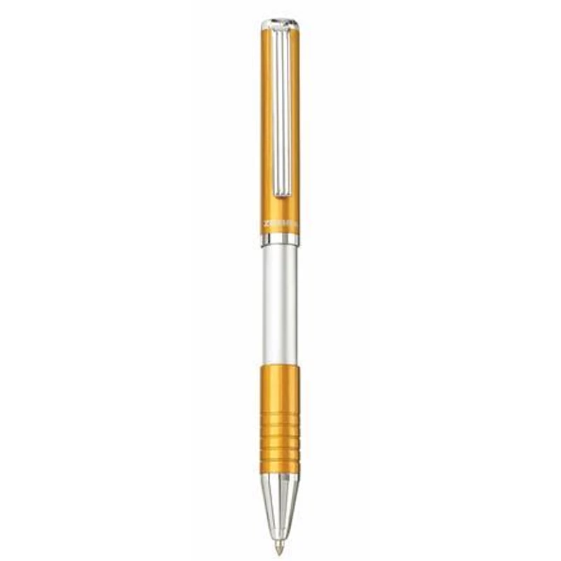 Golyóstoll, 0,24 mm, teleszkópos, arany színű tolltest, ZEBRA "SL-F1", kék,Golyóstoll, 0,24 mm, teleszkópos, arany színű tolltest, ZEBRA "SL-F1", kék