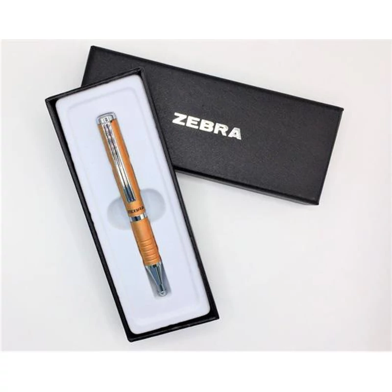 Golyóstoll, 0,24 mm, teleszkópos, arany színű tolltest, ZEBRA "SL-F1", kék