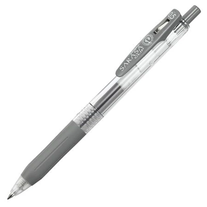 Zseléstoll, 0,33 mm, nyomógombos, ZEBRA "Sarasa Clip", szürke