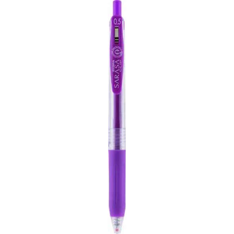 Zseléstoll, 0,33 mm, nyomógombos, ZEBRA "Sarasa Clip", lila