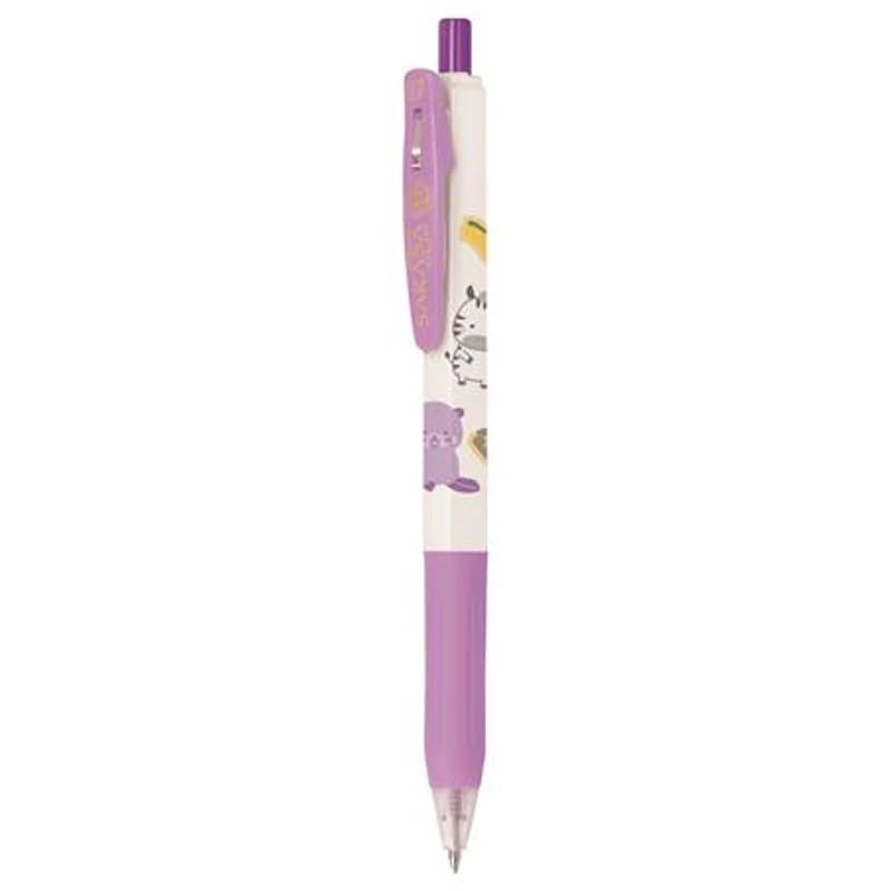 Zseléstoll készlet, 0,33 mm, nyomógombos, ZEBRA "Sarasa Clip Kawai Animal"