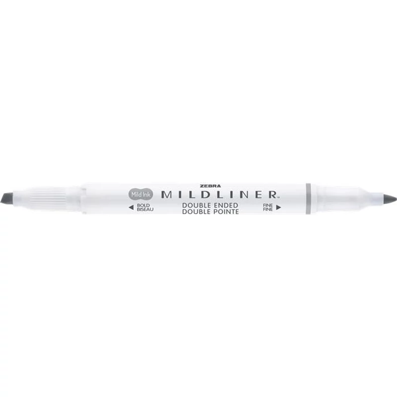 Szövegkiemelő, 1,0 / 3,5 mm, kétvégű ZEBRA "Mildliner Cool & Refined" szürke,Szövegkiemelő, 1,0 / 3,5 mm, kétvégű ZEBRA "Mildliner Cool & Refined" szürke