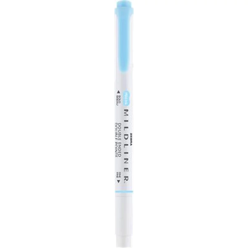 Szövegkiemelő, 1,0 / 3,5 mm, kétvégű, ZEBRA "Mildliner Fluorescent", kék