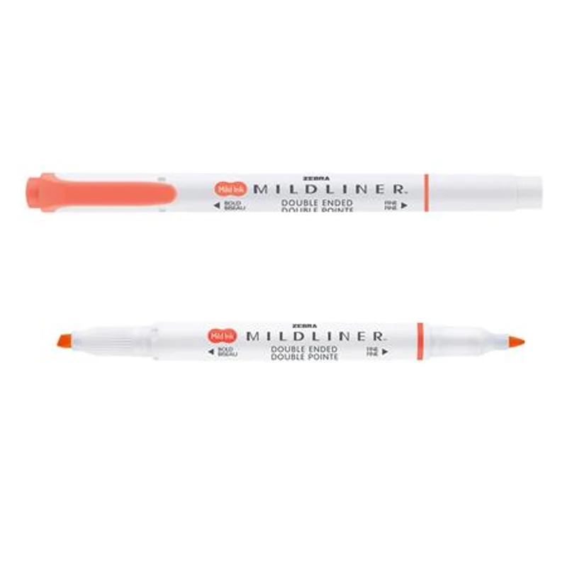 Szövegkiemelő, 1,0 / 3,5 mm, kétvégű ZEBRA "Mildliner Cool & Refined" piros